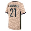 Maillot de Supporter Paris Saint-Germain Lucas Hernandez 21 Quatrième Jordan 2023-24 Pour Homme